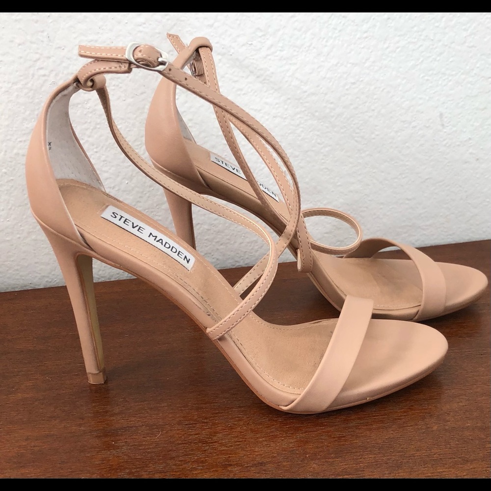 Steve Madden taupe high heeled sandals.  Size 7.5
